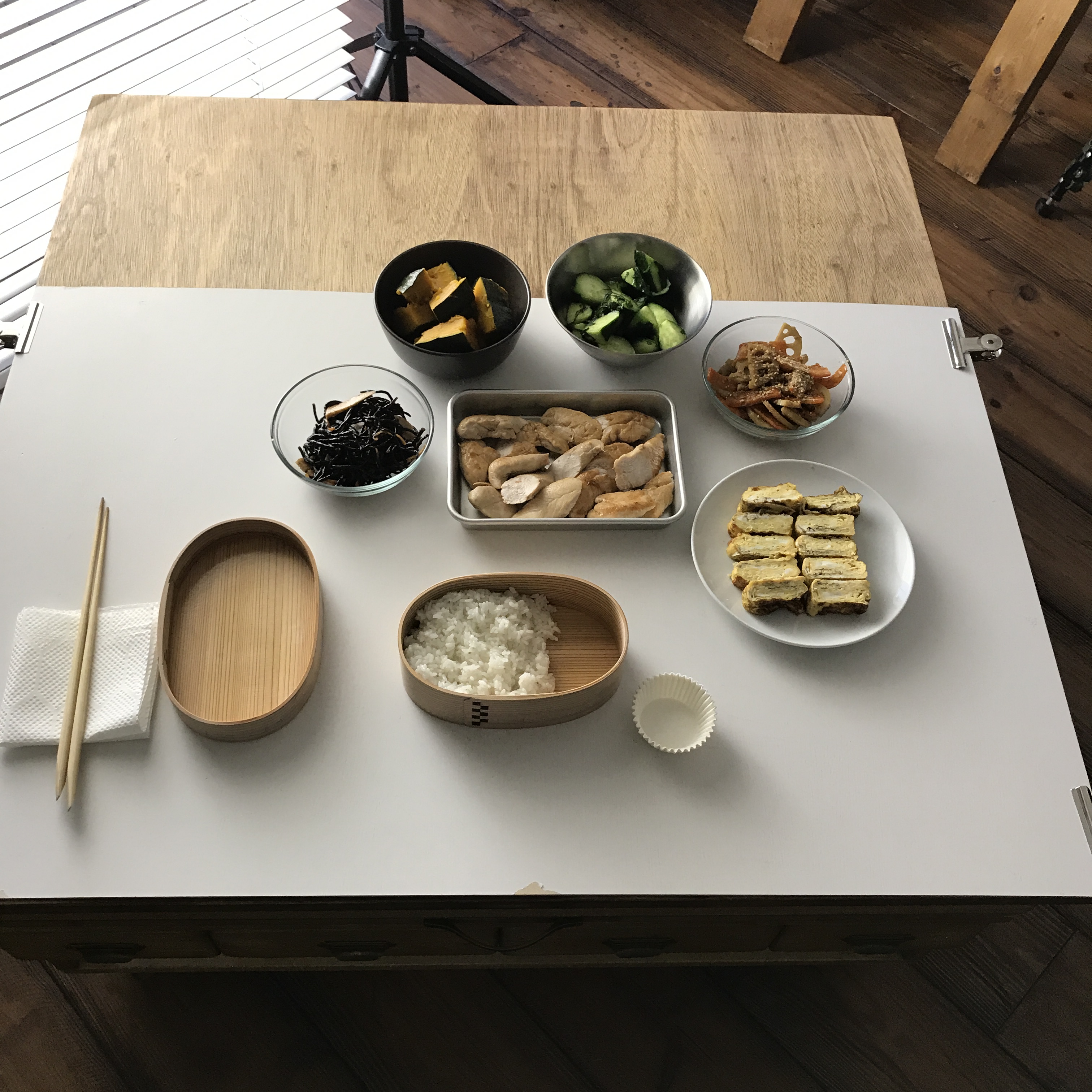 お弁当の詰め方を動画にしてみた