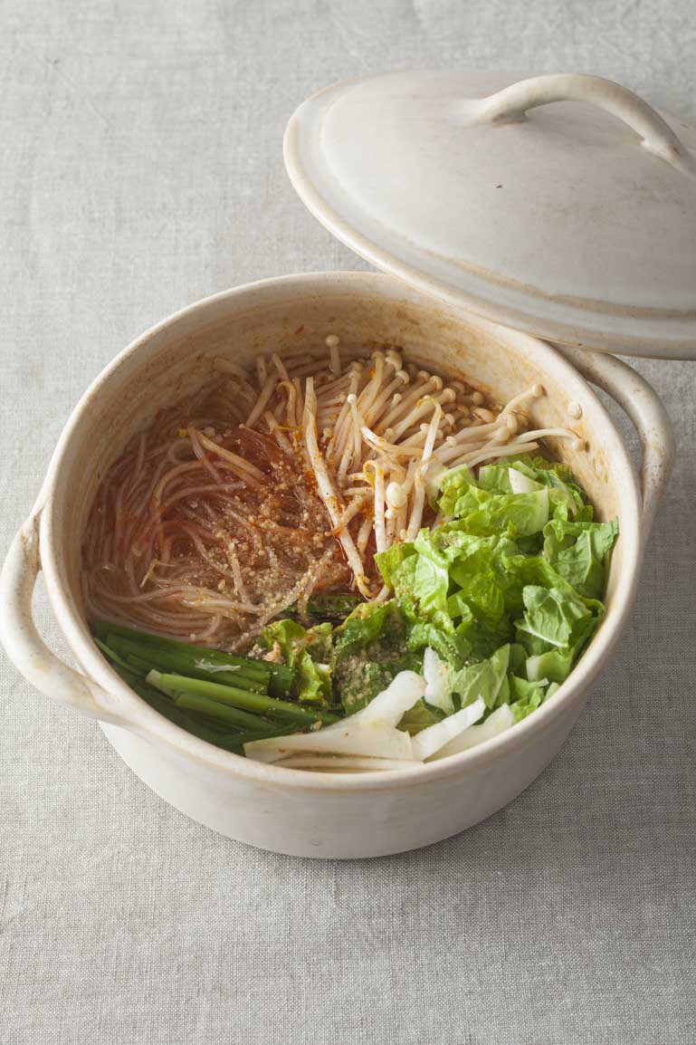 白菜の坦々春雨鍋