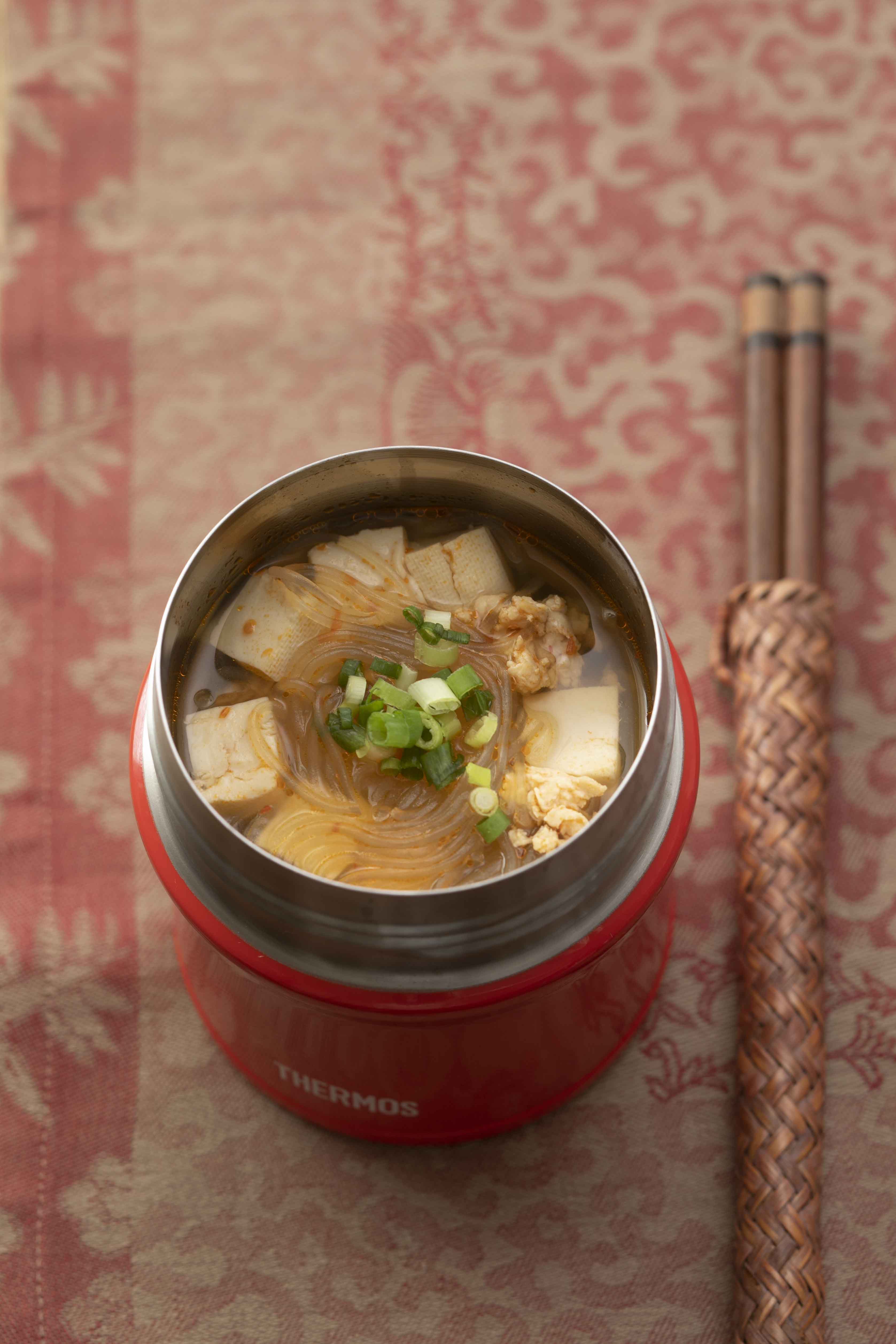 春雨を使った簡単スープレシピ【スープジャーで麻婆豆腐春雨】